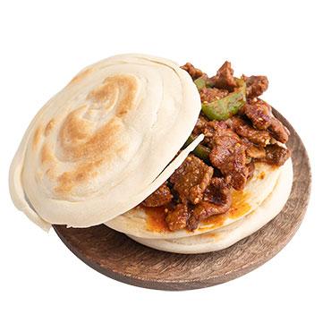秘制孜然羊肉夹馍<br>吴记凉皮